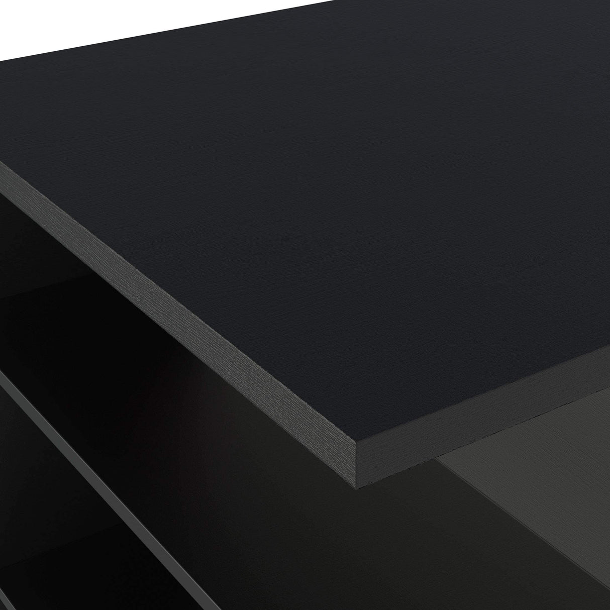 Madesa Gaming Computer Desk with 5 Shelves, Cable Management and Large Monitor Stand, Wood, 24" D x 53" W x 29" H - Black Madesa