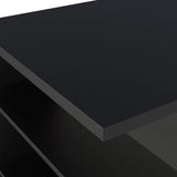 Madesa Gaming Computer Desk with 5 Shelves, Cable Management and Large Monitor Stand, Wood, 24" D x 53" W x 29" H - Black Madesa