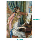 Antelope - 1000 Piece Puzzle for Adults, Two Young Girls at The Piano, by Pierre-Auguste Renoir, 1892 - Officially Licensed, Jigsaw Puzzles 1000 Pieces, High Resolution, Matte Finish, No Dust ANTELOPE