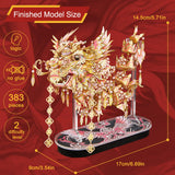Piececool 3D Metal Puzzles for Adults, Chinese Lucky Dragon DIY Model Building Kits Challenging Brain Teaser 3D Puzzles DIY Assembling Crafts Best Gfits Home Decor Piececool