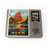 MyPuzzle Zion National Park: Virgin River Valley, Vintage Poster - Premium 1000 Piece Jigsaw Puzzle for Adults MyPuzzle.com