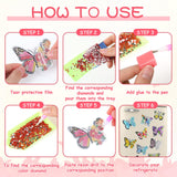Umigy 16 Pcs Butterfly Diamond Art Magnets Kits for Refrigerator Butterfly Diamond Painting Magnets DIY Gem Art for Adults Beginners Crafts Home Fridge Decor Umigy