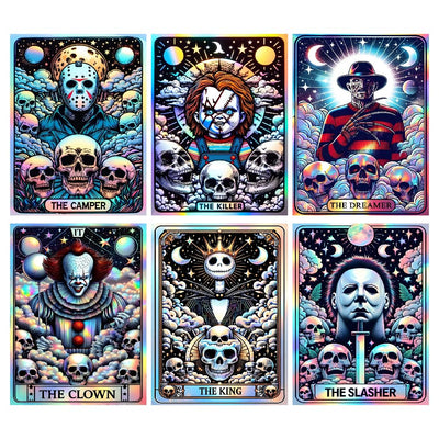 6 Packs Halloween Diamond Painting Kits for Adults, DIY Horror Diamond Art Kits for Beginners, 5D Full Drill Crystal Arts and Crafts Gem Art Painting Kits for Home Wall Decor Festival Gift (30*40cm)