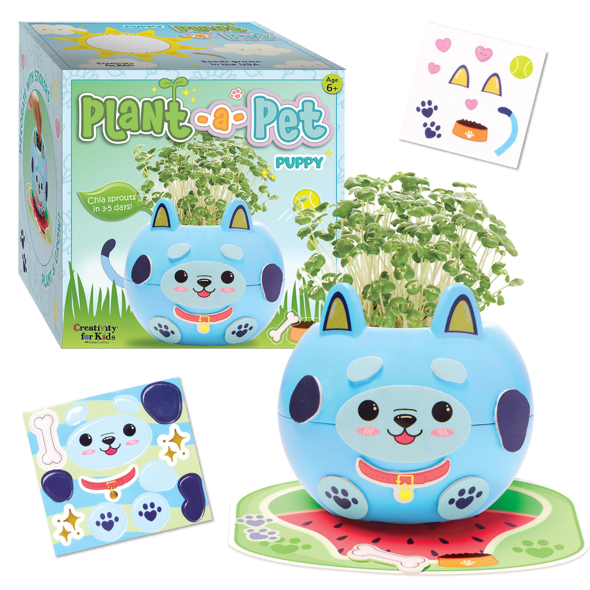 Creativity for Kids Plant-A-Pet: Puppy Toys for Girls - Small Gifts and Stocking Stuffers for Girls, Arts and Crafts for Kids Ages 6-8+, DIY Kids Activity Set Creativity for Kids