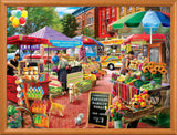 MasterPieces 750 Piece Jigsaw Puzzle for Adults, Family, Or Youth - Town Square Booths - 18"x24" Masterpieces