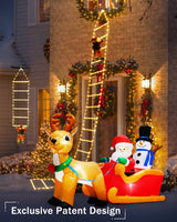 Toodour LED Christmas Lights - 10ft Christmas Decorative Ladder Lights with Santa Claus, Christmas Decorations Lights for Indoor Outdoor, Window, Garden, Home, Wall, Xmas Tree Decor (Warm White) Toodour