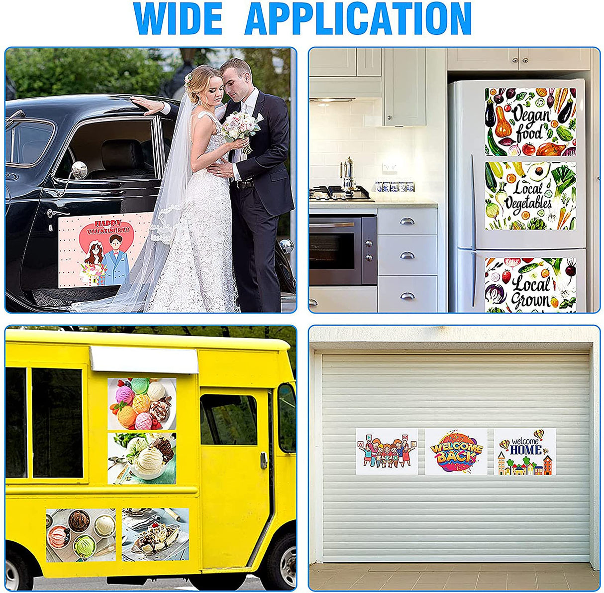 Car Magnetic Sheet, Large Blank White Magnet Sign Roll for Vehicle Doors, 11.5" x 17.5", 30 Mil Thick - Ideal for Custom Personalization Décor, Temporary Ads, Instructional & Warning Signs (1) AOOCY