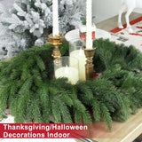 22 Inch Real Touch Christmas Wreath, Natural Droopy,Soft Bendable Winter Wreaths for Front Door, Christmas Wreath for Door, Thanksgiving Wreath, Christmas Greenery Christmas Decorations Outside LZNPA