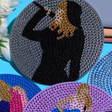 8 PCS Singer Diamond Art Coasters Kits, Pop Star Diamond Painting Coasters with Holder Set of 8, DIY Drink Coasters Art Crafts Supplies for Adults Cup Mat for Home Decor House Warming Gifts Non-Slip YSUNETER