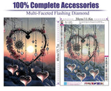 STGLCR Wind Chimes 5D Diamond Painting Kits for Adults, Love Diamond Art Kits for Beginners,DIY Full Drill Sunset Paint by Diamonds with Painting Kit for Crafts Adults Home Wall Decor 16 X 12inch STGLCR