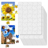 Sumind 24 Sheets Sublimation Puzzle Blank Jigsaw Puzzles for DIY Arts and Crafts Projects Heat Press Thermal Transfer Make Your Own Puzzles(A5-48 Style) Sumind