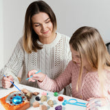 Rileryan Dig Kit, Dig Up 12 PCS Real Gemstones Crystals and Alien Skulls with Dig Tools, Rock Dig Kit Spaceship Explore Discovery Dig Monster for Easter Gifts Rileryan