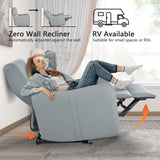 QicoFelix Electric Power Recliner, Wall Hugger Electric Recliner Chairs with USB Ports Sofa PU Leather Recliner for Living Room/Small Spaces QicoFelix