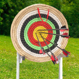 DOSTYLE Archery Targets Traditional Solid Straw Round Archery Target Shooting Bow Coloured Rope Target Face Three Layer for Shooting Practice Dostyle