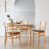 Livinia Aslan 47" Malaysian Oak Rectangular Wooden Dining Table/Solid Wood Kitchen Desk (Natural Oak) Livinia