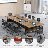 Conference Room Table Folding Conference Table, Foldable Flip Top Training Seminar Table, Office Training Room Table with Silent Wheels, Modern Meeting Table for Office Classroom (1Pack 47.2in) Lrxmastery