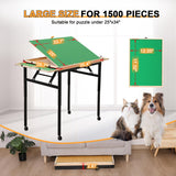 Jigsaw Puzzle Table for 1500 Piece with Drawers, Legs & Wheels Adjustable Height Puzzle Tables for Adults Folding & Tilting Puzzle Board for Mother's Day Birthday Gift BittPicc