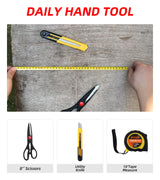 DIFFLIFE 40-Piece Tool Set - General Household Hand Tool Kit with Plastic Toolbox Storage Case… DIFFLIFE