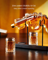 Birthday Gifts for Men Dad, Kollea Gun Whiskey Decanter Set with Shot Glass, Cool Anniversary Christmas Gift Ideas for Him Husband Brother, Funny Military Retirement Present, Home Bar Drinking Party Kollea