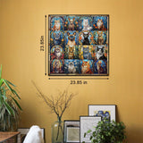 Stained Glass Puzzle Cat Puzzles for Adults 1000 Pieces, Colorful Kitty Kitten Collage Puzzles 1000 Pieces, Hard Difficult Impossible Challenging Jigsaw Puzzles for Adults PICKFORU