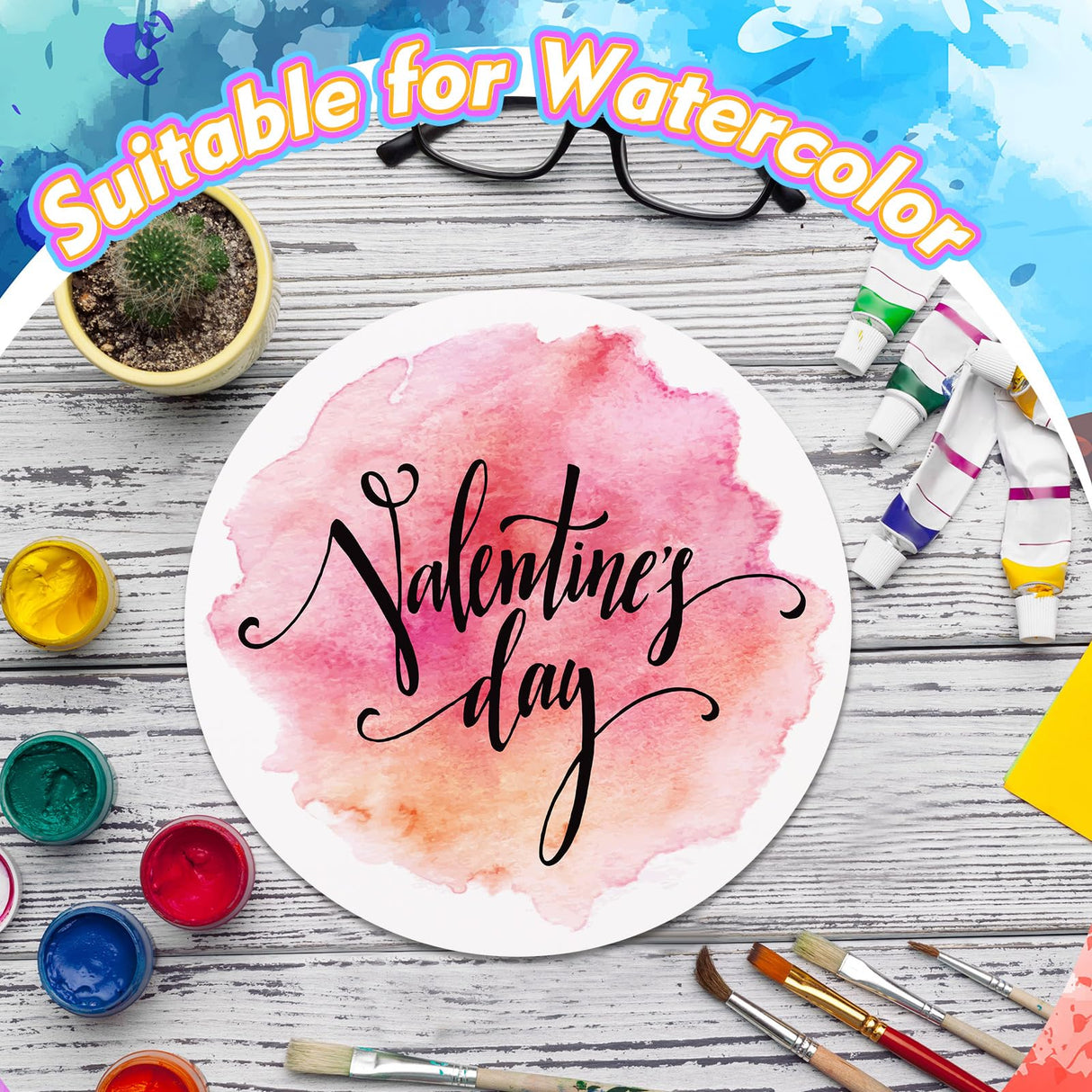 Fullhawl 120 Pcs White Cardstock Round Spin and Spiral Art Station Refill Paper 6.1 Inches Diameter Cardboard Circles for Crafts Circular Cardstock Cutouts for Paint Supply DIY Paper School Crafting Fullhawl