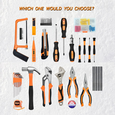 SOLUDE Tool Set,148-Piece Home Repair Tool Kit for Men Women College Students,Household Basic Hand Tool Sets with Case for Home Maintenance & DIY Projects SOLUDE