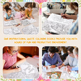 Liliful 144 Pcs Flower Coloring Book Bulk for Adult Kids DIY Art Stress Relief Drawing Book with Patterns for Adults, Party Favors, Goodie Bag Filler and Holiday Gifts (Motivate) Liliful