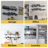 GarveeTech 2-Pack 1x6 ft Garage Wall Shelving Heavy Duty Wall Shelves Garage Storage Racks Wall Mounted Garage Shelves Floating Shelves, 600 LBS Load Capacity GarveeTech