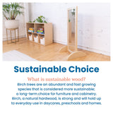 ECR4Kids Toddler Single-Sided Bi-Directional Mirror, Kids Furniture, Natural ECR4Kids