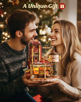 ROKR 3D Wooden Puzzle for Adult - Gift Factory Mechanical Model Kit with Music & Lights, 449pcs Adult Wooden Puzzles, DIY Building Toy for Teens & Adults ROKR