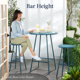 Best Choice Products 3-Piece Patio Dining Set, Bar Height, Outdoor Bistro Set, Outdoor Round Bar Table w/ 2 Bar Stools, Steel - Dark Green Best Choice Products