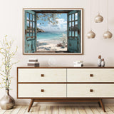 DAZZLEDOTS Diamond Art Kits for Adults, Window Beach Diamond Painting 5D Seaside Diamond Art Kits for Beginners DIY Full Drill Paint by Diamonds Dot Ocean Gem Art for Home Wall Decor 16 x 12 Inch DAZZLEDOTS