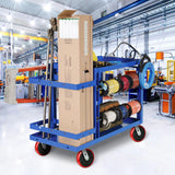 HANDSAMMU 8 inch Industrial Caster, Polyurethane on Polypropylene Wheel- Casters Set of 4 Heavy Duty - 4800LB Total Capacity -Widely Used in DIY Projects, Industrial Equipment（2Rigid&2Swivel） Handsammu