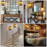 Monyohame Rustic Deer Wall Sconce,Farmhouse Indoor Wall Light Fixtures,E12 Base Modern Industrial Wall Lamp Lighting Fixture for Bedroom, Hallway,Living Room, Stairway,Headboard Monyohame