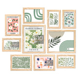 upsimples 10 Pack Picture Frames Collage Wall Decor for Mounting or Tabletop Display, Photo Gallery Frame Set for Family, Multi Sizes Including 8x10, 5x7, 4x6, Natural upsimples