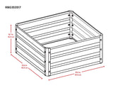 Arrow Sheds GrowIT Galvanized Steel Raised Flower and Plant Bed for The Garden or Greenhouse, 36" x 36" x 17" Arrow