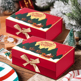 Giflsaidsprest Christmas Gift Box with Lid,Gift Boxes for Presents with Ribbon and Magnetic Closure-12.6"x8"x4.4" (Red) Giflsaidsprest