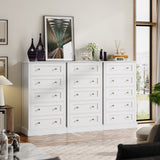 FACBOTALL 5 Drawer Dresser, 47.2" Tall White Dresser with 5 Drawers, Chest of Drawers Cabinet Wood Dresser for Hallway Living Room FACBOTALL