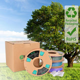 OVV3D 3D Printer Filament, PLA Filament 1.75mm Bundle, Dual Color Filament, Coextrusion 3D Filament, Silk PLA, 3D Printing Filament +/-0.02mm, 200g X 4 Spool OVVNYXE