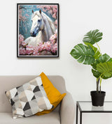 SKRYUIE Paint by Numbers Kit for Adults Beginner Horses, Acrylic Cherry Blossom Oil Painting by Numbers Kits with PaintBrushes Paintwork Art Crafts Canvas for Home Decor 16x20 inch SKRYUIE