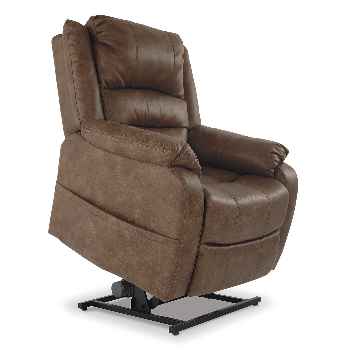 Signature Design by Ashley Yandel Faux Leather Electric Power Lift Recliner for Elderly, Brown Signature Design by Ashley