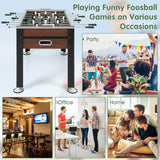 Giantex 54” Foosball Table, Foosball Table Adult Size with 2 Balls, Wood Football Table, Arcade Soccer Table Game for Kids, Game Room, Home, Office, Party Giantex