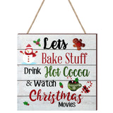 Blulu Christmas Hanging Wooden Sign Christmas Coffee Wall Decor Wood Christmas Tree Ornament Candy Door Sign Xmas Hanging Wood Sign for Christmas Holiday Kitchen Home Coffee Party Decoration (Wood) Blulu