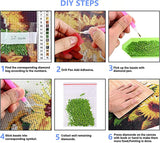 GemZono Diamond Painting Kits for Adults, Flower 5D Diamond Art Kits for Beginner DIY Full Drill Diamond Dots Crystal Craft Kits for Home Wall Decor Gifts 11.8x15.7 inch GemZono