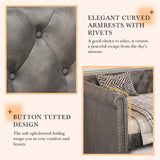 Christopher Knight Home Upholstered Daybed with Trundle, Twin Size Trundle Sofa Bed, Couch Bed with Backrest and Curved Armrests, No Box Spring Needed, for Living Room, Bedroom and Guest Room, Grey Christopher Knight Home