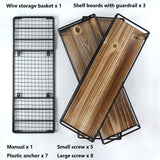 YXDXF Floating Bathroom Shelves with Paper Basket, Bathroom Shelves Over Toilet Small Shelf for Wall Farmhouse Bathroom Decor Wall Shelves for Bathroom Kitchen Office, Dark Brown YXDXF