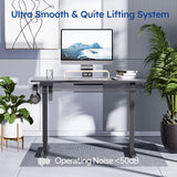 SohoTeco Motorized Standing Desks, Electric Stand Up Desk with Ultra Stable Construction and Cable Management,Adjustable Height Desk with Memory Preset Design for Home Office Use 48x24 in Black SohoTeco