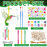 JellyArch Wind Chime Making Kit for Kids Make Your Own Wind Chime Wooden Ornaments for Girls and Boys DIY Crafts Activity Birthday Summer Decoration(Hummingbird) JellyArch
