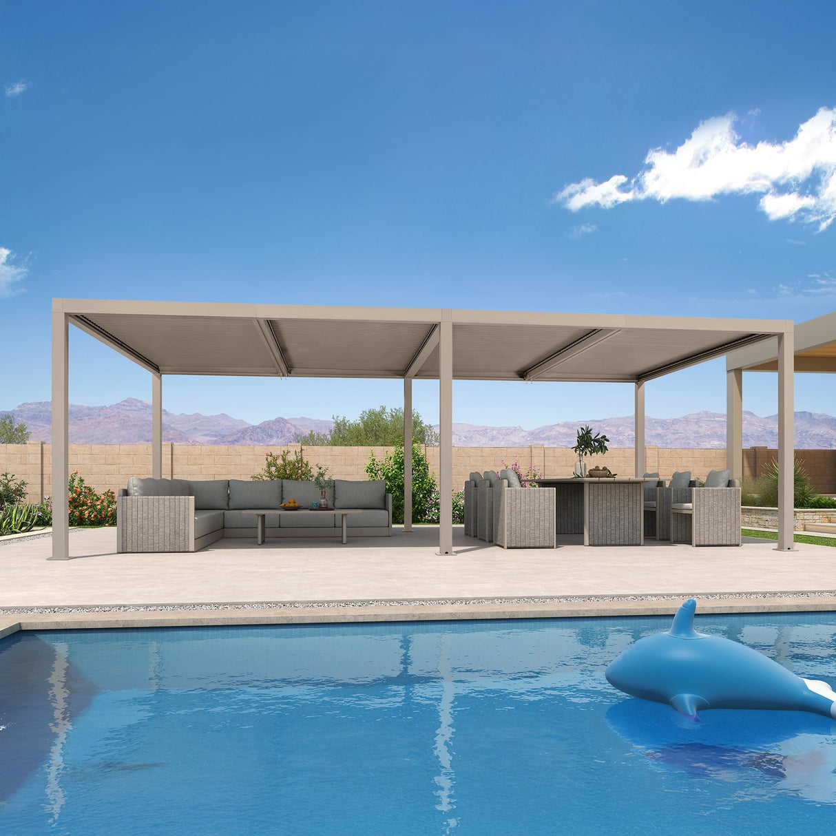 PURPLE LEAF Louvered Pergola 12' × 24' Outdoor Hardtop Gazebo Adjustable Aluminum Sun Shade for Deck Garden Backyard Patio Retractable Roof Canopy PURPLE LEAF