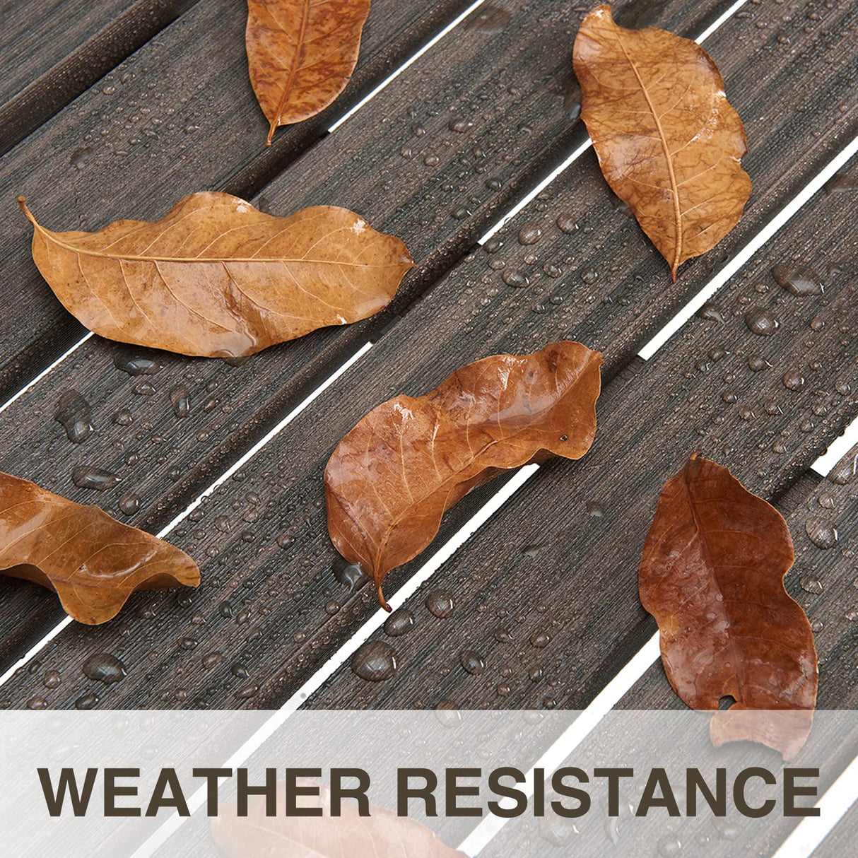 ACUEL Dark Brown 2-Person Outdoor Garden Bench – Durable Poly Lumber Patio Furniture ACUEL